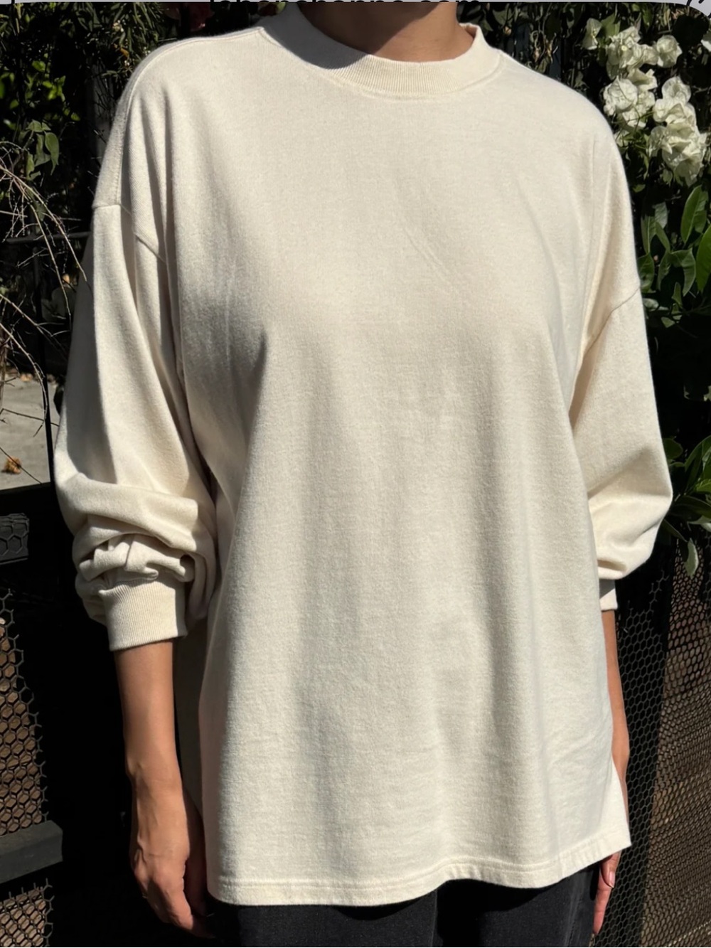 Le Bon Shoppe Soft Jersey Supple Tee in Naturel